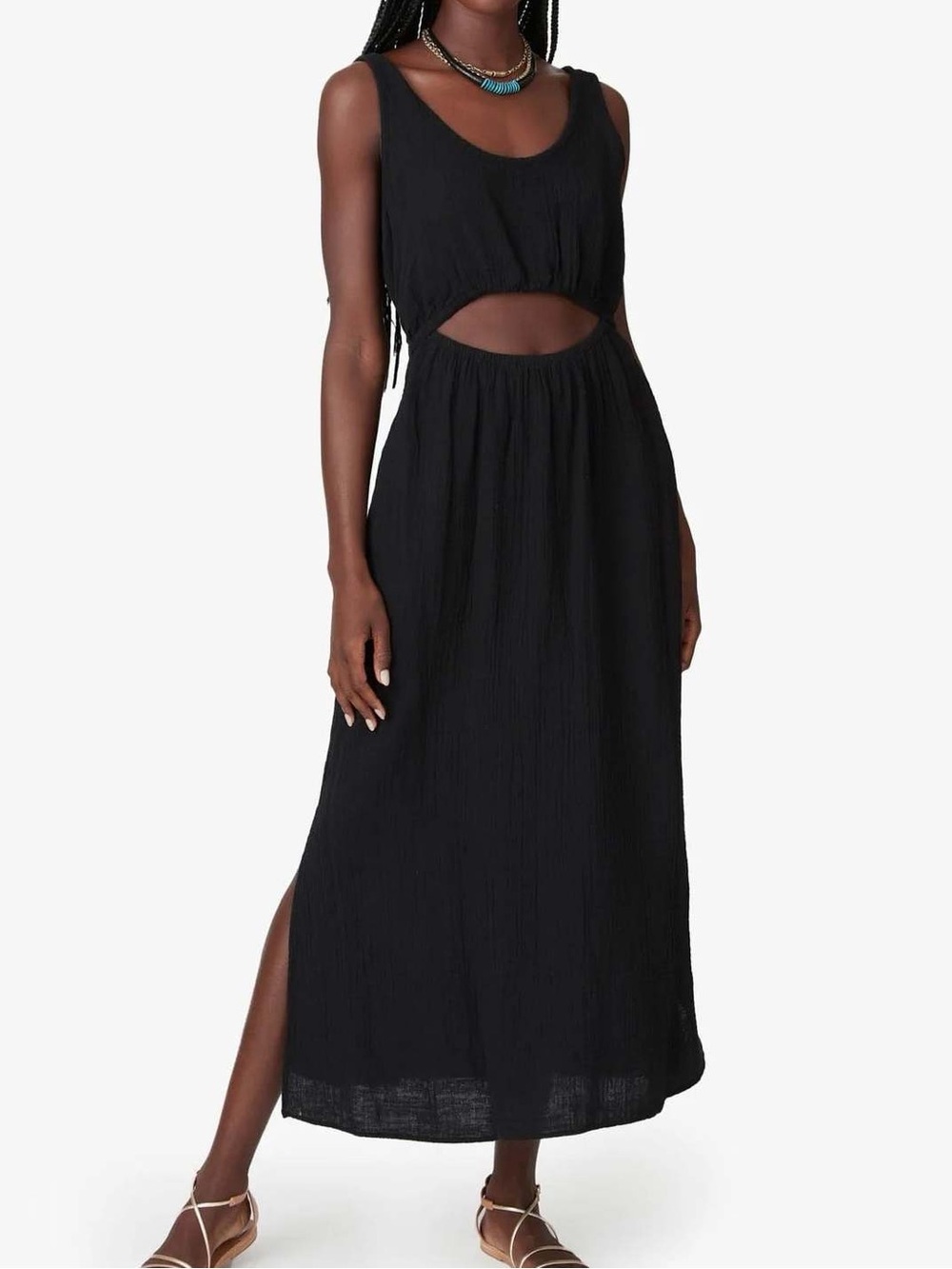 XIRENA Maeve Cut-out Cotton Gauze Dress - XS